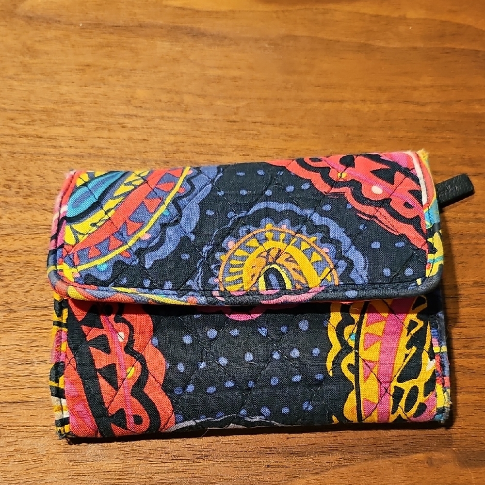 Vera Bradley Multicolor Patterned Wallet Twilight Paisley pink